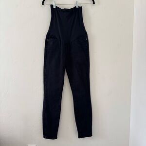 FRAME Maternity Skinny Jeans Noir Black 26 Pregnancy Belly Band Stretch